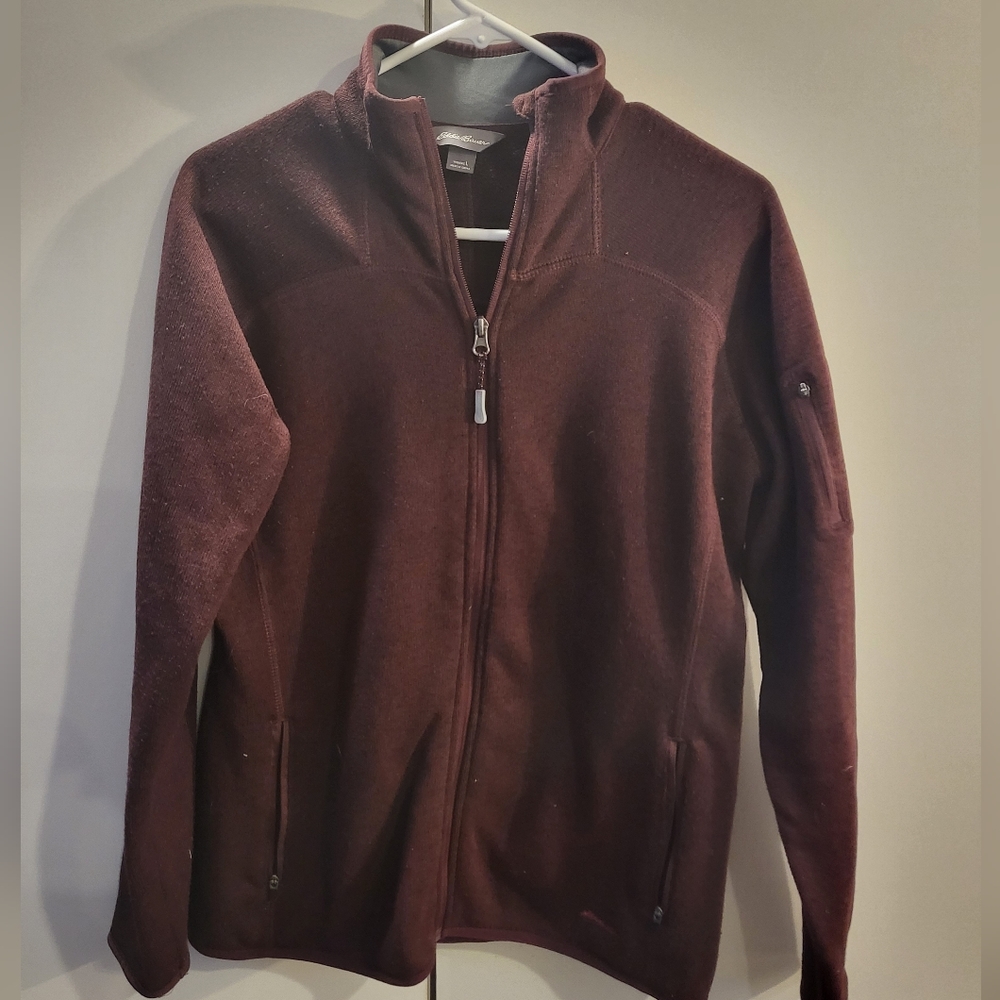 Eddie Bauer Womans Large Purple Full Zip Jacket